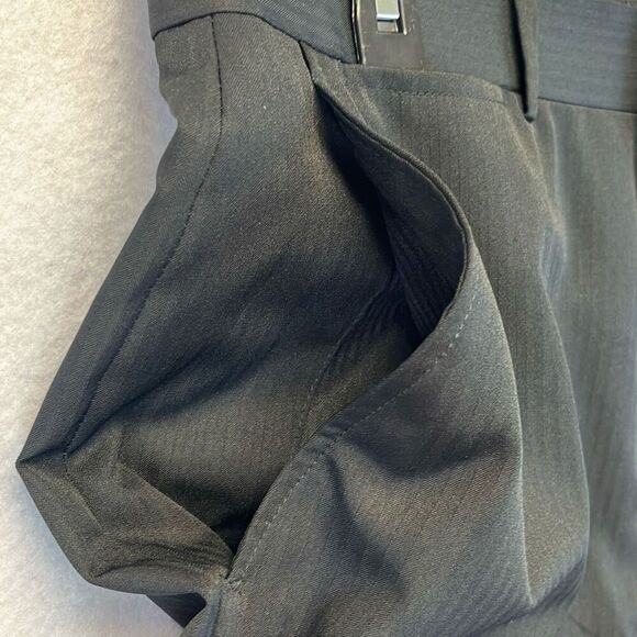 STAFFORD Men’s Dress Pants Classic Fit Flex Waist Black 32x32 Travel Work EUC - Picture 7 of 11